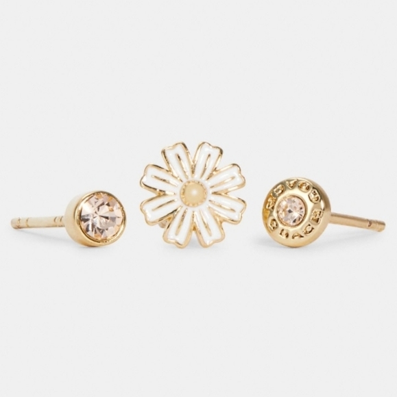 💯Authentic Coach Daisy Stud Earrings Set C2754 - Picture 4 of 6